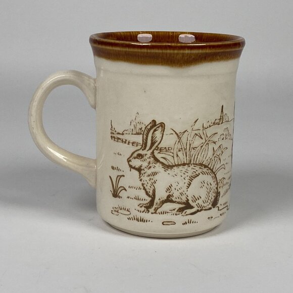 Vintage Biltons Bunny Rabbit Coffee Mug Cup Stoneware Glazed Made in England - Picture 1 of 6